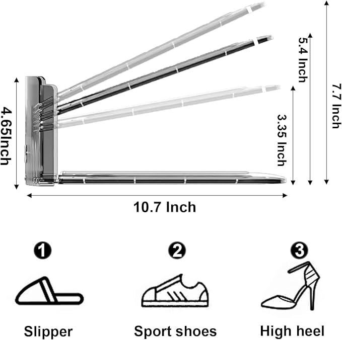 CiBiZi Clear Shoe Slots Organizers 10Pack Shoe Stacker Organizer for Closet Shoe Stackers for a Pair of Shoes Shoe Display Shelf Shoe Rack Holders Space Saver Organizador de Zapatos (Grey)