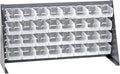 Quantum Storage Systems QBR-3619-210-32CL Ultra Bin Complete Bench Rack Package with 32 Ultra Bins, 36" x 8" x 19" , Clear
