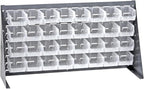 Quantum Storage Systems QBR-3619-210-32CL Ultra Bin Complete Bench Rack Package with 32 Ultra Bins, 36" x 8" x 19" , Clear
