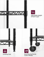 Simple Deluxe 5-Tier Heavy Duty Storage Shelving Unit, 1250 Lbs Loading Capacity, 29.92" W x 13.98" D x 61.02" H, Black