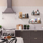 Schliersee Floating Shelves Wall Mounted Mesh Storage Shelf Set for Bathroom, Bedroom, Kitchen, Living Room, Office, 3 Packs