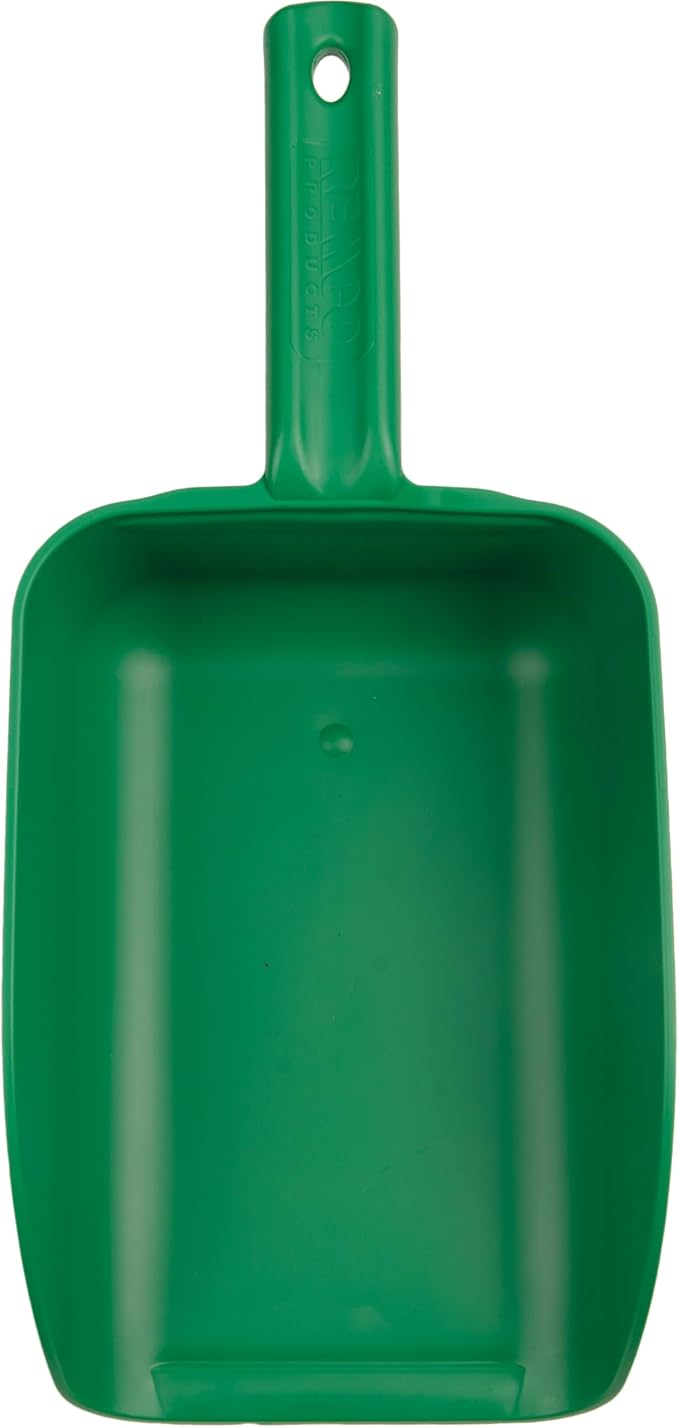 Remco 6500X Color-Coded Plastic Hand Scoop - BPA-Free, Food-Safe Scooper, Commercial Grade Utensils, Restaurant, and Food Service Supplies, Extra Large 82 Ounce Size, Green