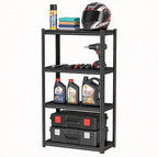 4-Tier Metal Garage Shelving Heavy Duty Adjustable Storage Shelves 2000lbs Capacity Steel Shelving Units Tool Rack Corner Shelf for Heavy Equipment and Tools (15.7" W × 9.8" D × 44.1" H)