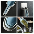 Set of 3 Ice Scoop, Plastic Kitchen Ice Scoop for Canisters or Ice Maker, Food Scoops for Canisters, Freezer, Flour, Dry Foods, Coffee Beans, Pop Corn, Pet Dog Cat Food (Mix I)