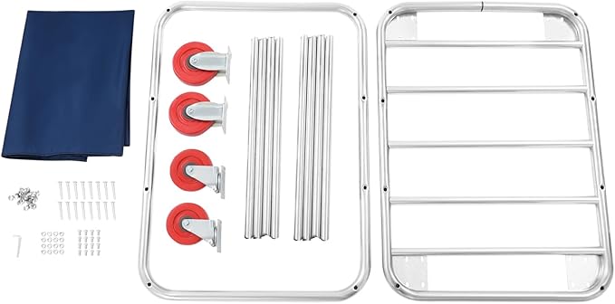 Commercial Laundry Cart with Wheels, Large Heavy Duty Laundry Sorter with Oxford Bag, Laundry Cart for Home Hotel, 260LBS Load (Blue)