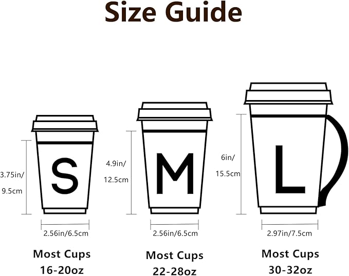 Reusable Neoprene Insulator Sleeve for Iced Coffee & Cold Soda, Coffee Sleeves for Iced & Hot Drinks, Cold Beverage Cooler Compatible with Starbucks, Dunkin (Gradient Cherckerboard, Medium: 22-24oz)