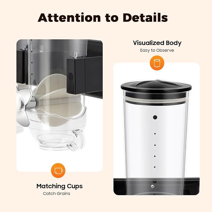 Wall-mounted Food Dispenser, 3L 2 Buckets Coffee Bean Candy Rice Dispenser, Dry Food Dispenser Cereal Dispenser Grain Storage Dispenser for Home, Kitchen, Countertop, Cutlery Rack (Black)
