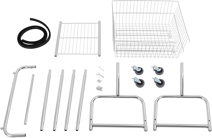 Laundry Cart with Hanging Rack, Metal Laundry Basket with Wheels, Laundry Hamper with Storage Basket & Shoe Rack, Rolling Laundry Hamper Sorter(110LBS Capacity,19.69" x 15.75" x 70.87", Black Trim)