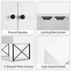 Bathroom Wall Cabinet with 2 Door and Adjustable Shelf, Farmhouse Medicine Cabinet with Towel Rack, 3-Tier Wall Mounted Storage Cabinet Over The Toilet for Bathroom Laundry Room, White