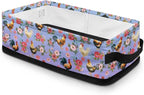 Bathroom Storage Basket Foldable Storage Bin with Handles for Easy Carrying, Rectangular Toilet Paper Organizer for Countertops Laundry Decor, Rooster Chicken Rose Blue Violet Gradient
