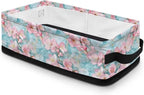 Storage Bins for Organizing Toilet Tank Topper Paper Basket Space-saving Stylish Shelf Bin Decorative Small Items Basket Holder Bathroom Accessories, Pink Flower Marble