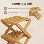 The 9-Tier No-Assembly Bamboo Rack, 3-9 Tiers Bamboo Shoe Rack, Foldable Bamboo Vertical Shoe Organizer, Multifunctional & Space-Saving, For Entryway, Closet, Corner, Bedroom, Hallway (Wood, 8Tiers)