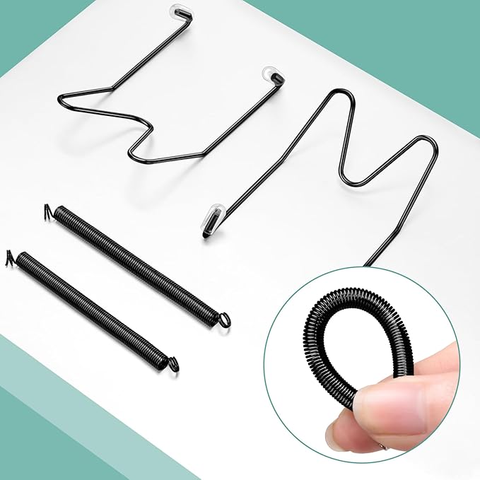 Hotop 12 Pieces Plate Hangers for Wall Stainless Steel Wire Invisible Heavy Duty Plate Hangers Display Holders with 12 Pieces Hooks for Wall Decorative(6/8/10 Inch,Black)