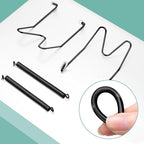 Hotop 12 Pieces Plate Hangers for Wall Stainless Steel Wire Invisible Heavy Duty Plate Hangers Display Holders with 12 Pieces Hooks for Wall Decorative(6/8/10 Inch,Black)