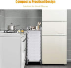Storage Cart, Rolling Utility Cart with 10 Drawers, Portable Handles & Lockable Wheels, Mobile Paper Toys Storage Organizer Large Capacity for Home Office School Teacher (Clear)