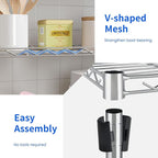 PayLessHere Shelf Metal Shelf Wire Shelving NSF Certified 5 Tier Adjustable Shelf Versatile Storage Solution Steel Organizer Wire Rack Easy Assembly, Chrome