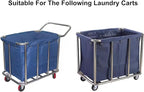 Industrial Laundry Cart Replacement Bag, Removable Waterproof Liner Bag, Waterproof High Capacity Thickened Commercial Cloth Cleaning Cart Bag, for Rolling Laundry Basket, Laundry Cart(Brown)