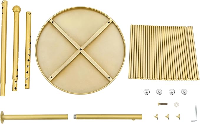Floor Standing Scarves Organizer Scarf Stand Floor Standing Scarf Rack Scarf Hanger Floor Scarves Display Stand Freestanding 31.5Inch (gold)
