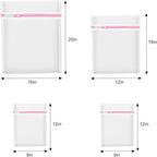 4Pcs Mesh Laundry Bags, Lingerie Bags for Washing Delicates,Mesh Wash Bags for Toy Storage & Cleaning, Travel Storage Organizer Bag, Dorm Room Essentials (1 Large, 1 Medium, 2 Small) (Fine Net)