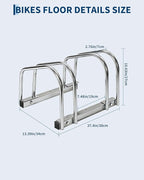 Freestanding Bike Floor Stand, Heavy Duty Bicycle Parking Rack for Garage Home Indoor Outdoor, Bike Storage Organizer Fits 22-28 Inch Wheels & 2.2 Inch Tire Width