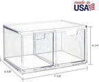 STORi Chloe Space-Saving Clear Drawer Organizer (4 Tall Drawers) Sort Office, Kitchen, Beauty Supplies, Makeup, Pens, Jewelry, Stationary, Made in USA
