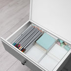 Adjustable Clear Drawer Organizer, Plastic Drawer Divider Tray with Removable 9 Sections for Desk,Bathroom,Office,Makeup,Junk
