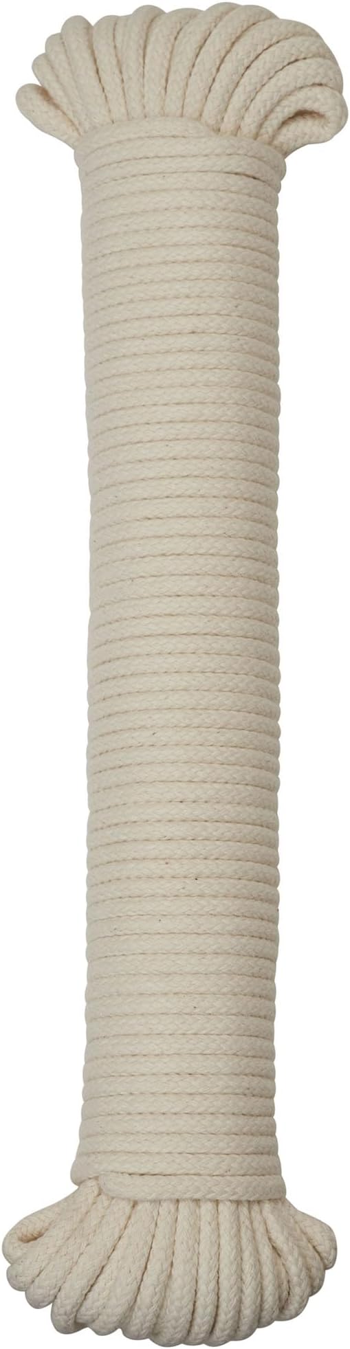 Household Essentials All-Purpose Cotton Clothesline Rope, 100, Off White