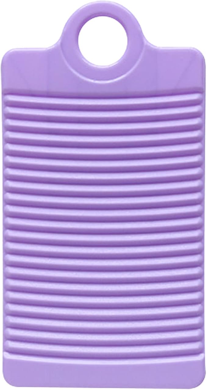 MAOYE Mini Plastic Washing Board for Kids Shirts Clothes Lime Purple