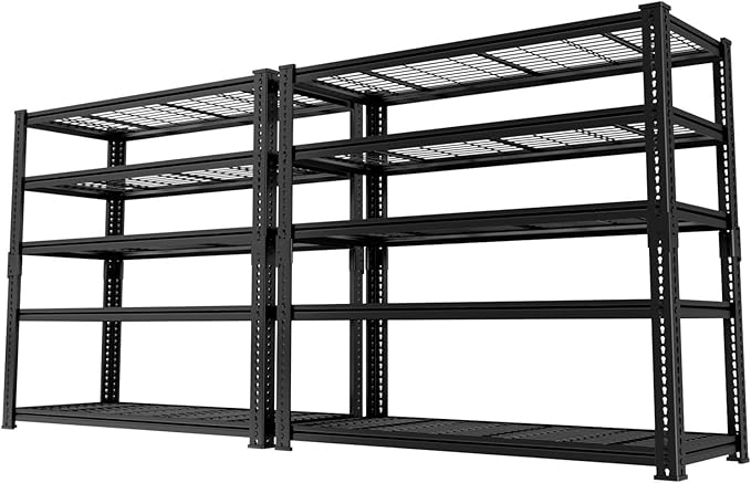 Storage Shelves Heavy Duty, 3 PCS 36"L x 16"W x 72"H Garage Wire Shelving Unit Loads 2400LBS, 5-tier Adjustable Metal Industrial Utility Shelf Rack for Kitchen, Laundry, Pantry, Warehouse, Basement