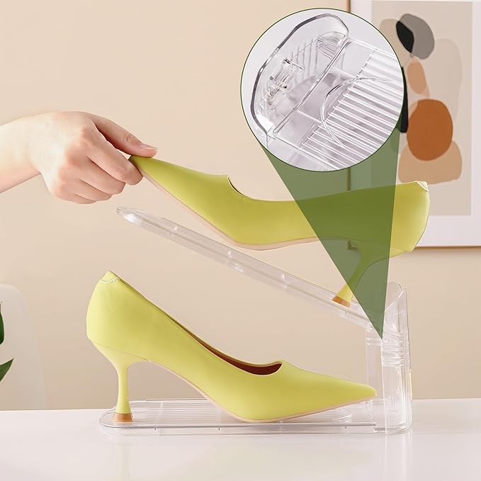 36 Pack Shoe Slots Organizer, Shoe Stackers Organizer for Closet Adjustable Shoe Holder Space Saver 50% Shoes Racks for Closet Organization