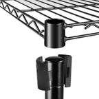 Simple Deluxe Heavy Duty 4-Tier Storage Shelving Unit, 35.83" W x 13.98" D x 55.91" H, 1000 Lbs Loading Capacity, Black