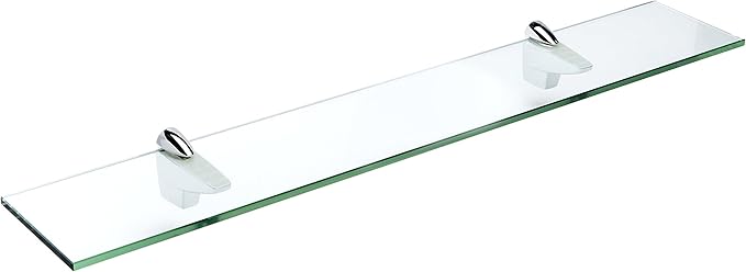 Spancraft Glass F-4.75x27-Chrome Falcon Glass Shelf, Chrome, 4.75" x 27"