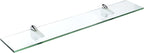 Spancraft Glass F-12x33-Chrome Falcon Glass Shelf, Chrome, 12" x 33"