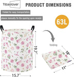 Baby Laundry Basket Baby Nursery Hamper Kids Laundry Basket Toy Storage Bin for Boys Room Decor Gift Baskets for Bedroom Bathroom(Gift Flower)