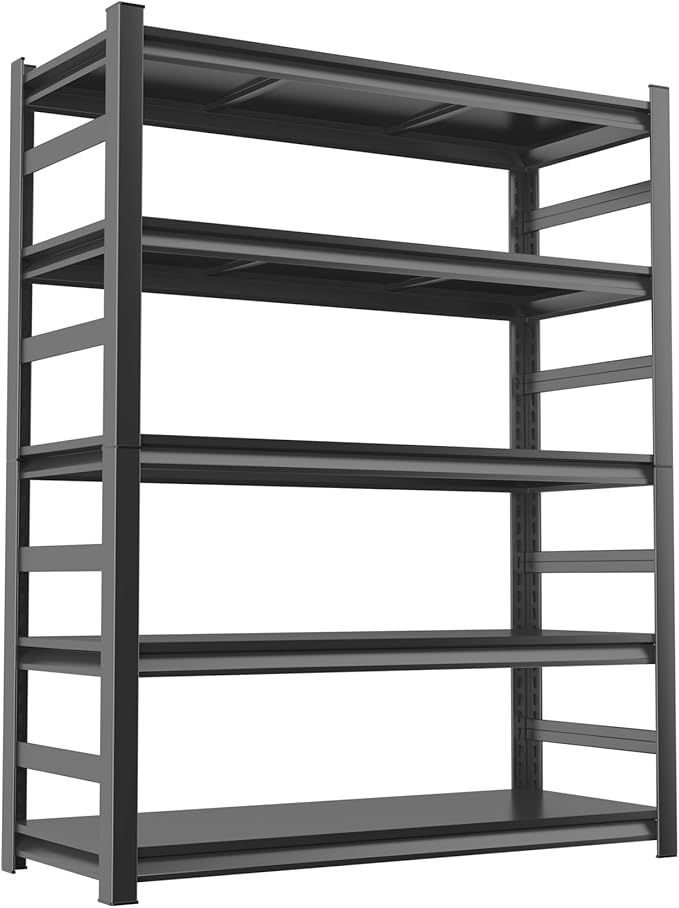 6 Tier Extra Tall & Wide Heavy Duty Garage Shelving, Metal Shelving Unit, Adjustable Garage Storage Shelves for Warehouse, 45.3" W x 18" D x 78" H