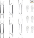 Bilillo 6 Pack Plate Hangers for The Wall, Suitable for 12-16 Inch Decorative Plate,Invisible Heavy Duty Wire Plate Holder with Wall Hooks, Plate Hangers for Displaying Plates, Platter, Dish (Black)