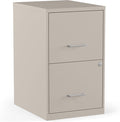 STAPLES Vertical File Cabinet for Letter/Legal Files, 2-Drawer, Letter/Legal Compatible, Locking, Putty