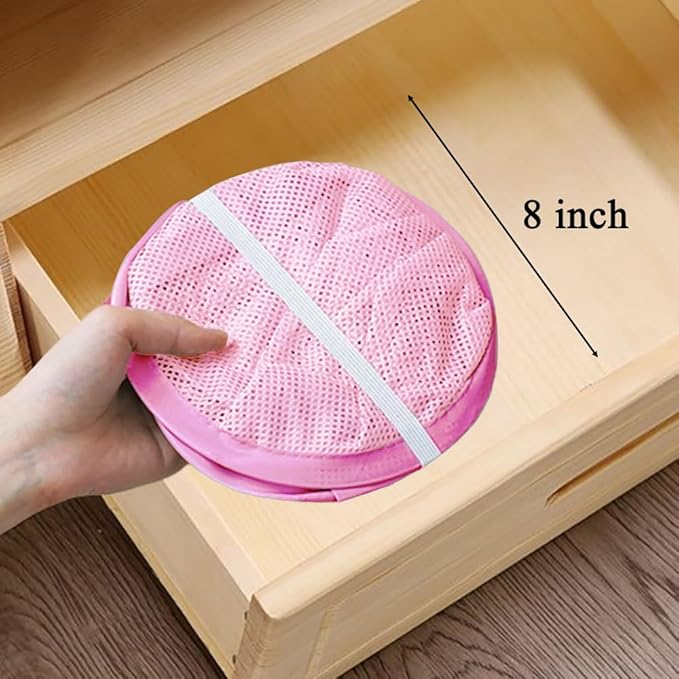 Pop Up Laundry Hamper Reinforced Collapsible Laundry Basket Foldable Clothes Hamper for Home, Dorm Room, Travel, Cruise, Pink