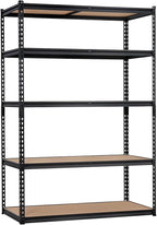 Heavy Duty Garage Storage Shelves, 5-Tier Adjustable Metal Shelving Unit, Up to 2500 Lb Capacity, 48" l x 18" w x 72" h Storage Rack for Kitchen, Pantry, Basement, Bathroom & Laundry