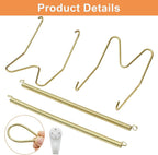 Plate Hangers for The Wall - Stainless Steel Invisible Heavy Duty Wire Plate Holder for 13-14 Inch Decorative Plates, Art Plates & Ceramic Plates with Wall Hooks