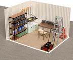 Heavy-Duty Outdoor Garden Shed with Aluminum Alloy Frame, Hinged Door, and Stable Foundation for Secure Storage (10x8 Feet White Garden Shed with Metal Base)