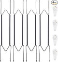 Bilillo 4 Pack Plate Hangers for The Wall, Suitable for 16''-20'' Decorative Plate,Invisible Heavy Duty Wire Plate Holder with Wall Hooks, Plate Hangers for Displaying Plates, Platter, Dish (Black)