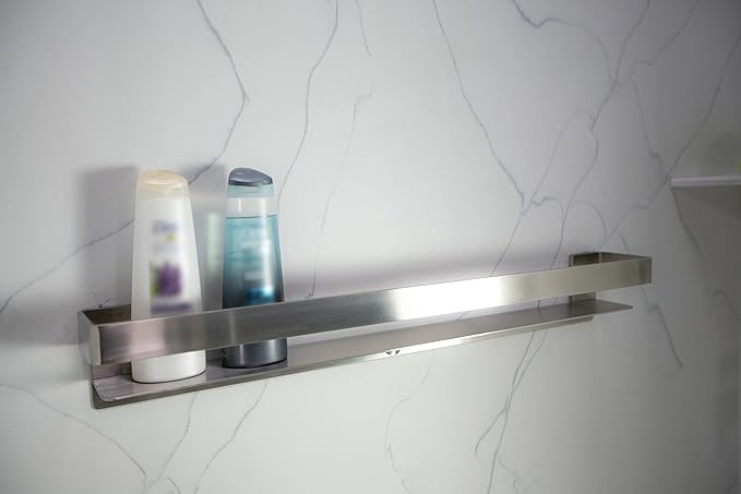 Transolid JGBS20-BS Jocelyn 20-in Grab Bar Shelf, Brushed Stainless