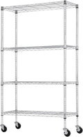 PayLessHere | 4-Tier Wire Shelf | 36"x14"x62" | Chrome | Adjustable Racks | Heavy-Duty Storage Shelves, Holds Upto 1400 lbs | Rust-Resistant, No-Tool Assembly | for Home, Garage Shelving