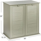 Household Essentials Tilt-out Cabinet Laundry Sorter with Shutter Front, Grey