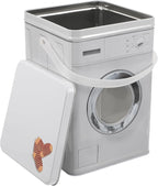 VILLCASE Washing Machine Shaped Laundry Powder Container Portable Storage Barrel with Handle for Laundry Beads Detergent Organizer 8.77X5.98X5.98 Inch