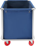 Commercial Laundry Cart with Wheels | Large Laundry Basket with Wheels | Laundry Hamper | Laundry Sorter for Clothes Storage | Ox Cloth | 260 lbs Load | 35.43x25.6x31.5in (Blue)