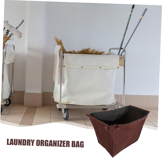 VOSAREA Multi-Purpose Laundry Cart Bag Waterproof Oxford Linen Storage Bag for Commercial Cleaning