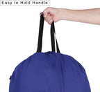 Heavy Duty Laundry Bag with Drawstring and Handle, Extra Large Travel Dirty Clothes Bag for Laundromat and Household, Durable Rip-Stop Laundry Hamper Liner, 28 x 40 Inch by SANFERGE, Royal Blue