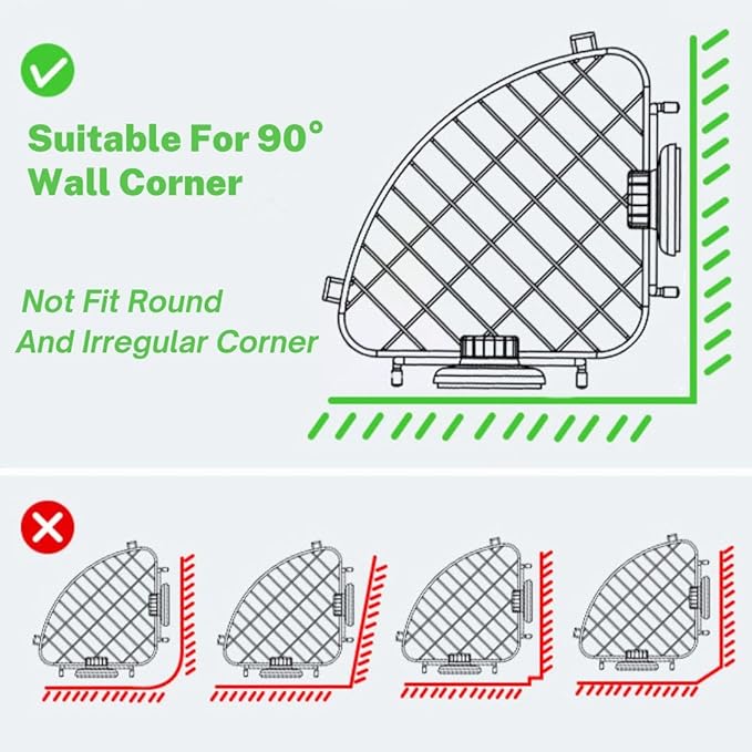 Corner Shower Caddy with Suction Cups and 3M Adhesive Mounting Discs for porous surfaces - Stainless Steel Basket for Bathroom Storage (Chrome)